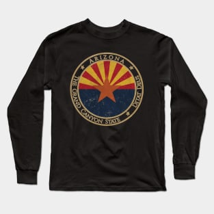 Vintage Arizona State USA United States of America American Flag Long Sleeve T-Shirt